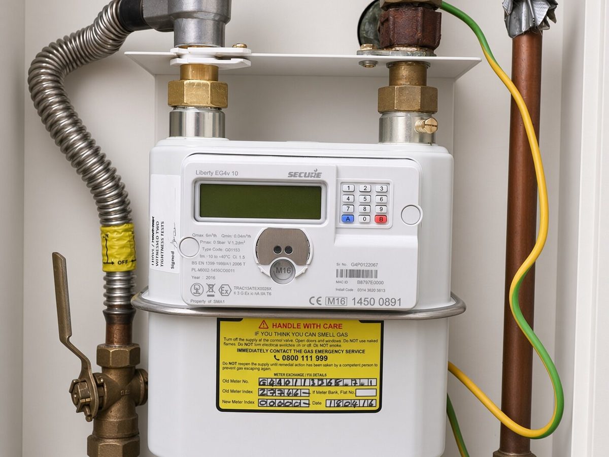 A commercial gas meter