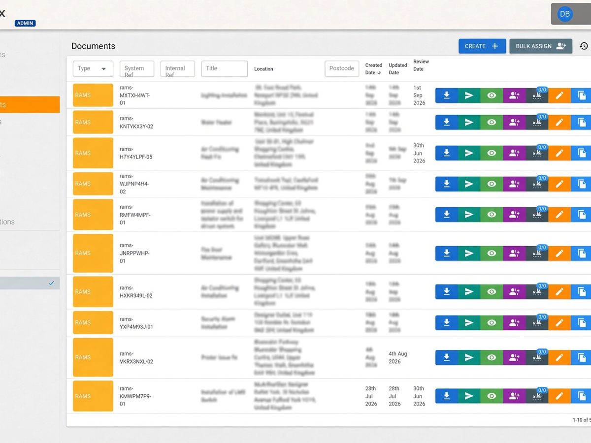The ILUX client portal showing a certificate library